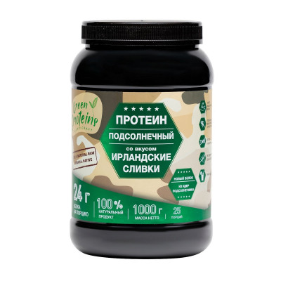 Растительный протеин из подсолнуха со вкусом "Ирландские сливки" 1000 гр